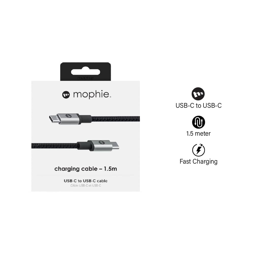 Mophie USB-C to USB-C Fast Charge Cable - 1.5 meter