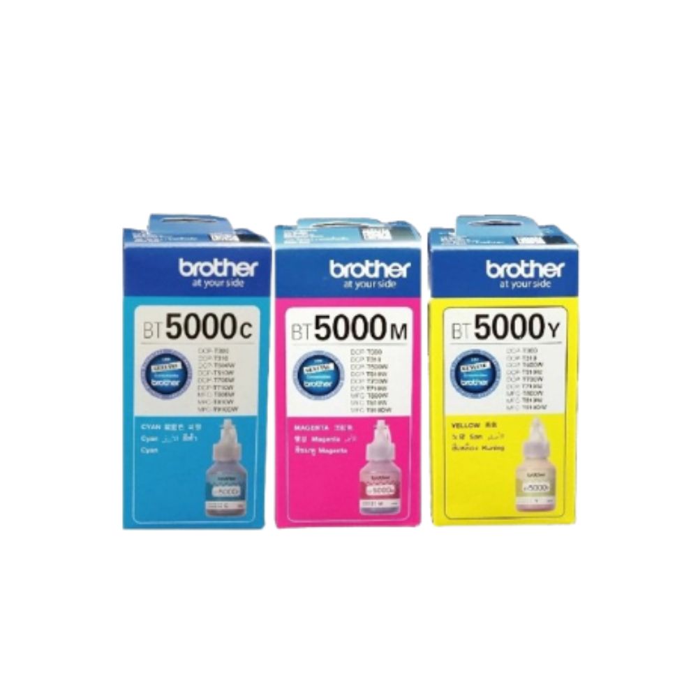 Brother BT5000C/BT5000M/BT5000Y Cyan/Magenta/Yellow Ink | Compatible to CP-T220 / DCP-T420W / DCP-T520W / DCP-T720DW / MFC-T920DW