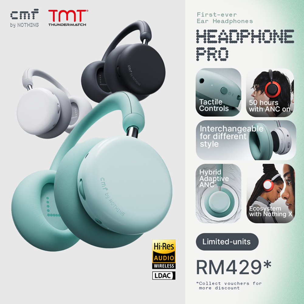 CMF Headphone Pro | Expressive design interchangeable cushions | On-device Controls | Hybrid ANC | 100 hrs
