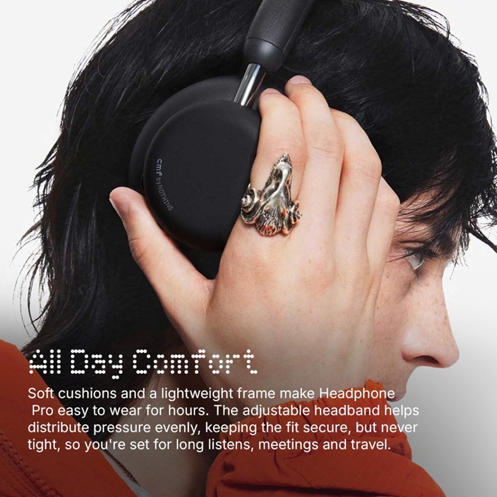 CMF Headphone Pro | Expressive design interchangeable cushions | On-device Controls | Hybrid ANC | 100 hrs