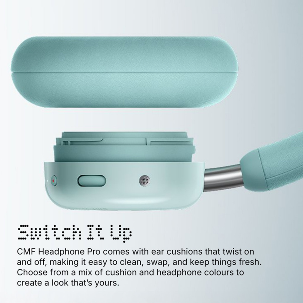 CMF Headphone Pro | Expressive design interchangeable cushions | On-device Controls | Hybrid ANC | 100 hrs