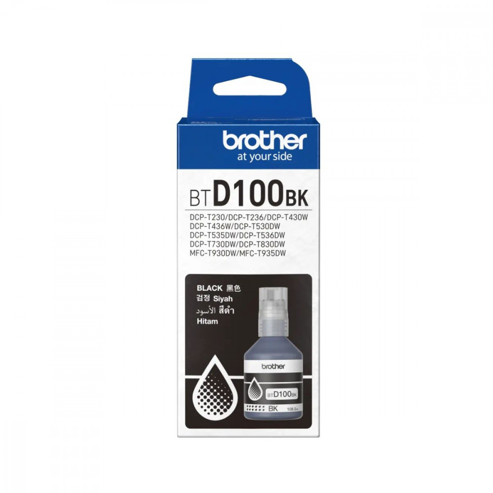 Brother BTD100BK Black Ink | Compatible to CP-T220 / DCP-T430W / DCP-T530DW / DCP-T730DW / MFC-T930DW