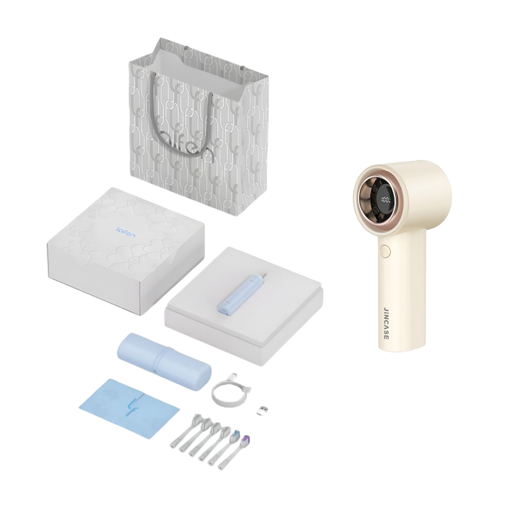 [Online Exclusive] Laifen Wave ABS Electric Toothbrush + Jincase JF-78 Handheld Fan