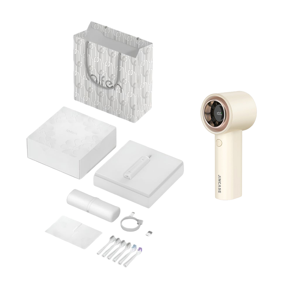 [Online Exclusive] Laifen Wave ABS Electric Toothbrush + Jincase JF-78 Handheld Fan