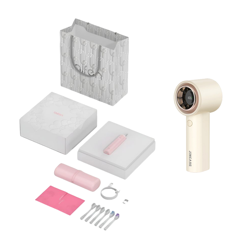 [Online Exclusive] Laifen Wave ABS Electric Toothbrush + Jincase JF-78 Handheld Fan