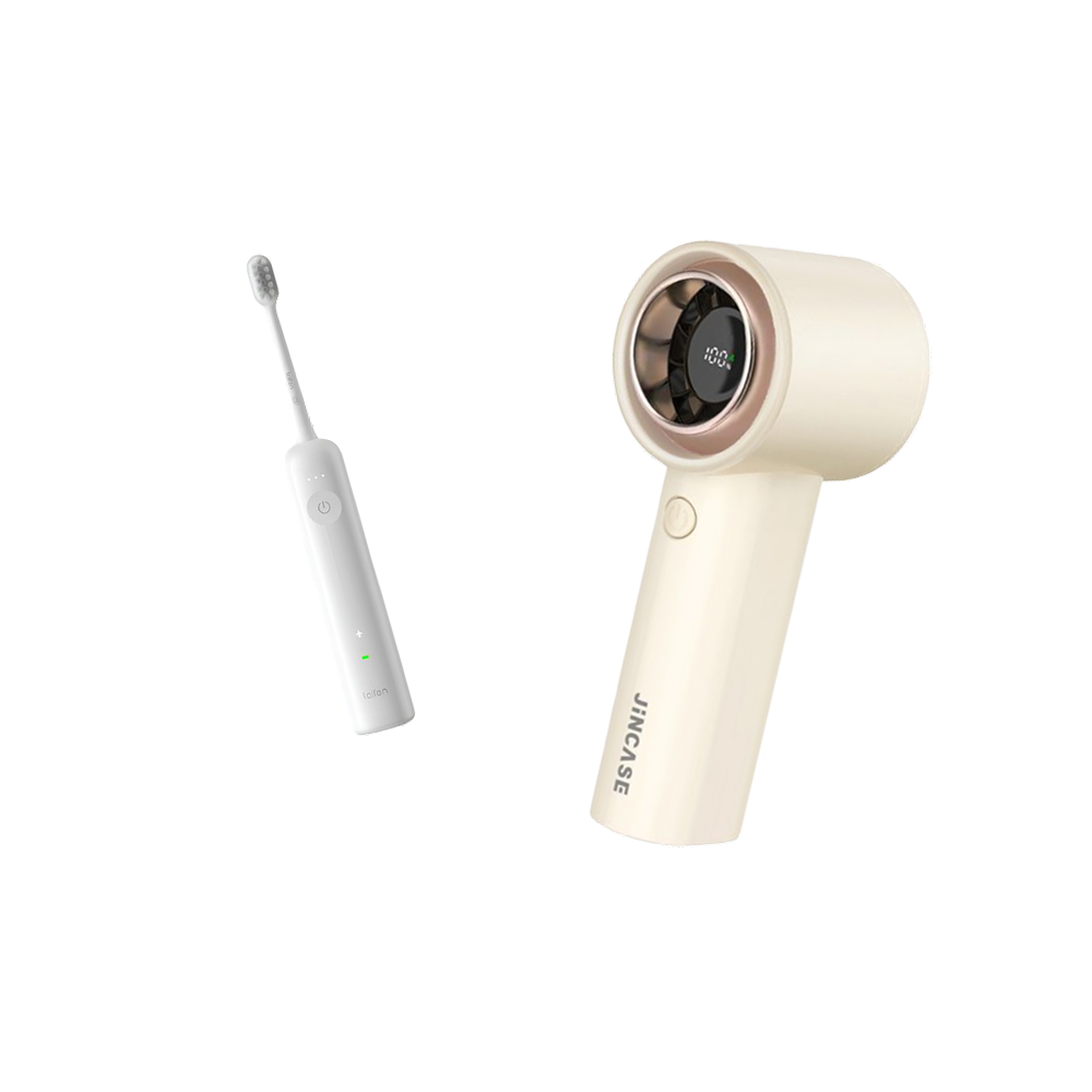 [Online Exclusive] Laifen Wave ABS Electric Toothbrush + Jincase JF-78 Handheld Fan