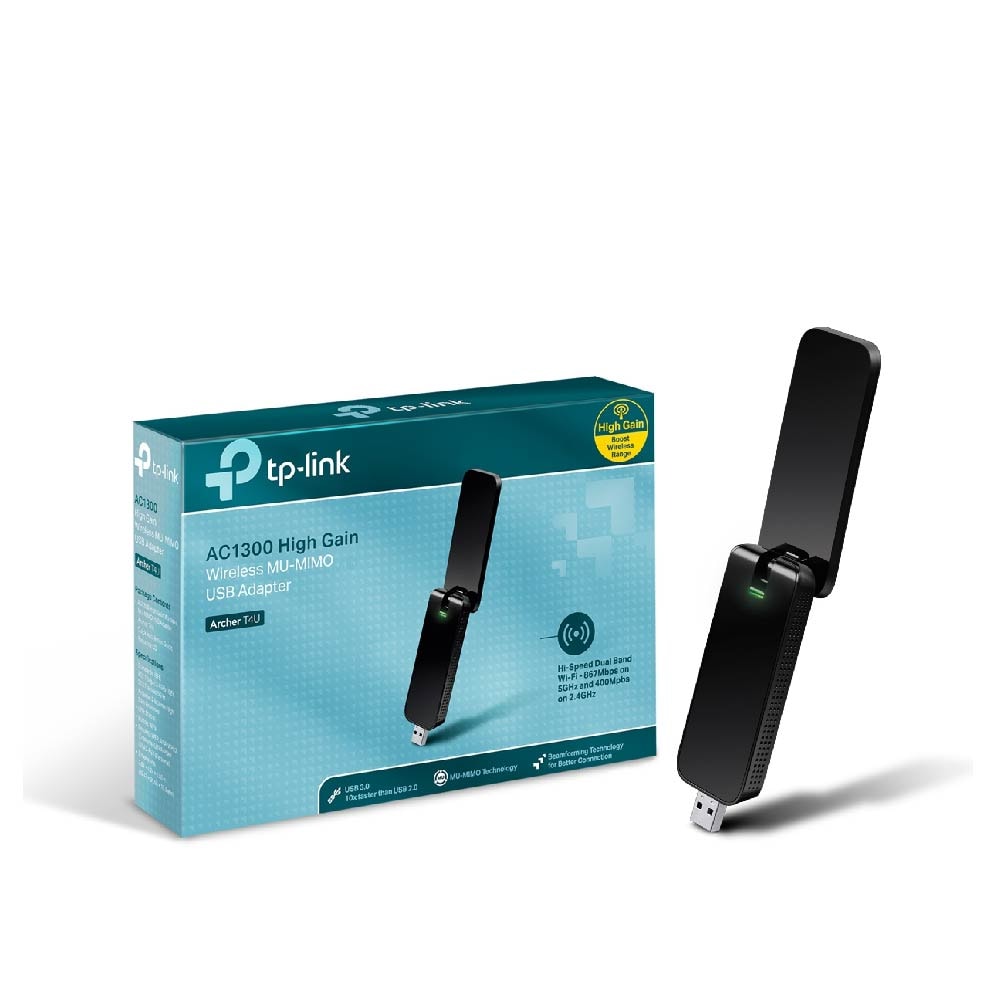 TP-Link Archer T4U USB Adapter - AC1300 / 867Mbps 5Ghz + 400Mbps 2.4Ghz