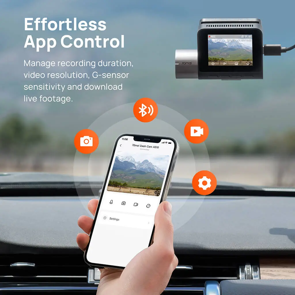 70mai A510 Dash Cam | 2.7K HD Resolution