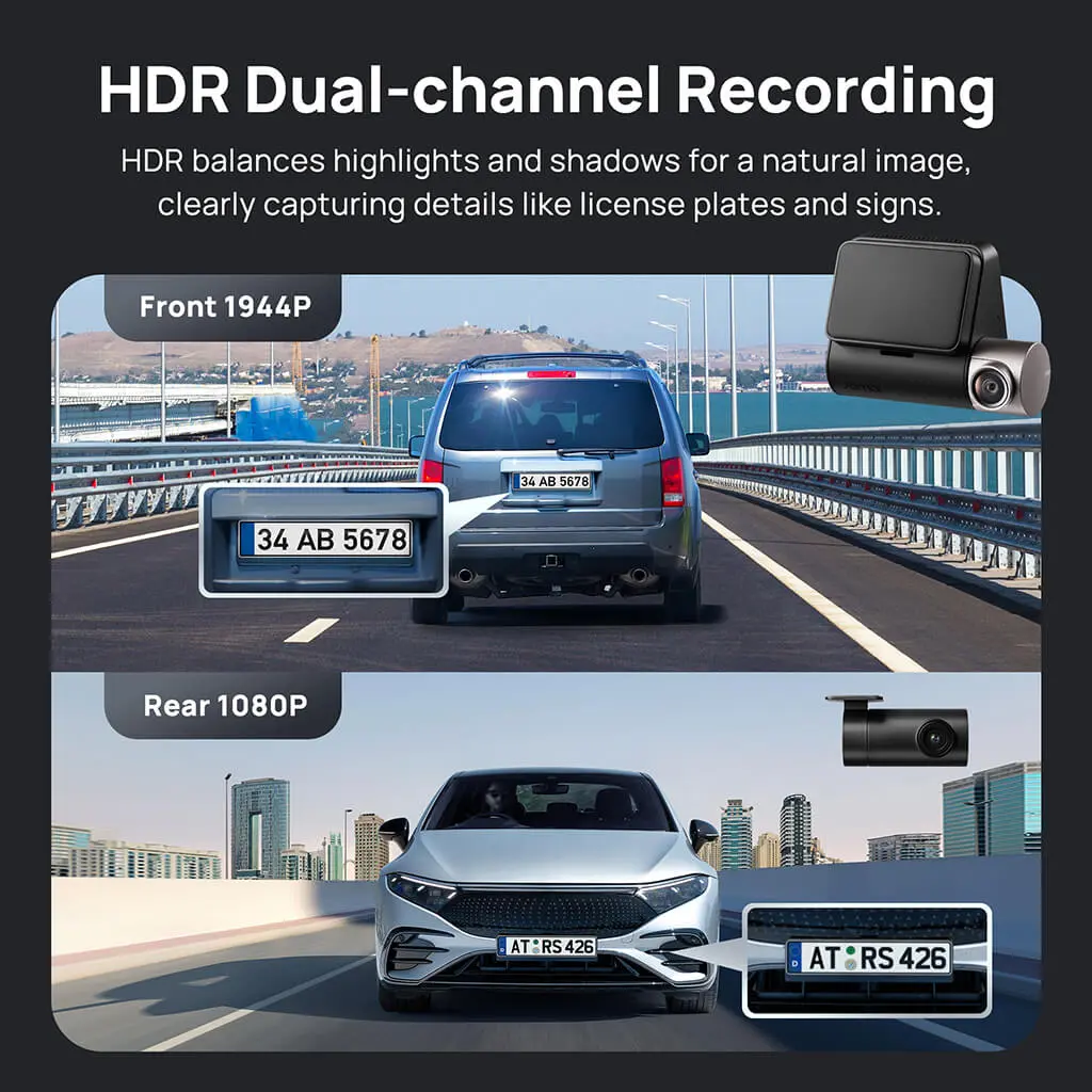 70mai A510 Dash Cam | 2.7K HD Resolution