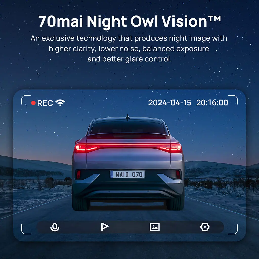 70mai A510 Dash Cam | 2.7K HD Resolution