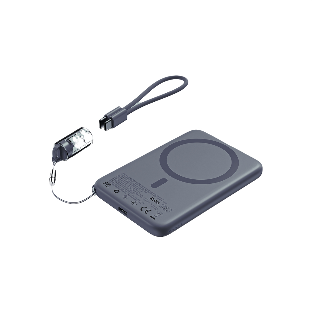 Choetech B861 CCC Ultra Slim Wireless Power Bank with Built-in Cable