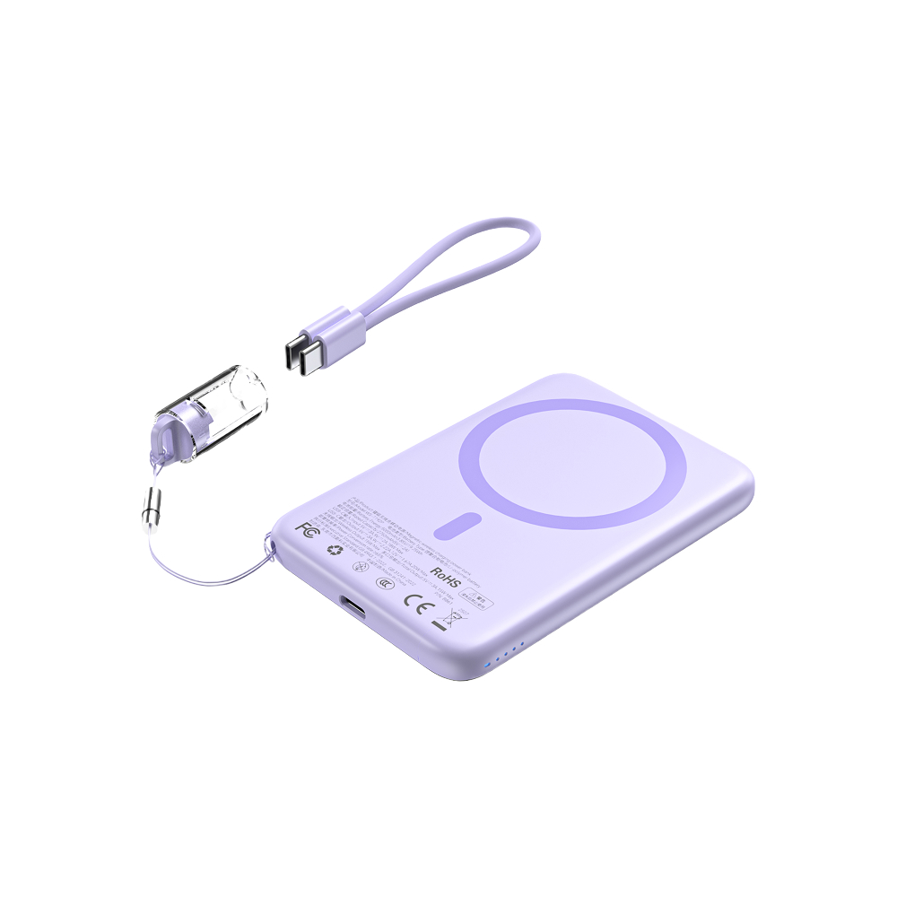 Choetech B861 CCC Ultra Slim Wireless Power Bank with Built-in Cable