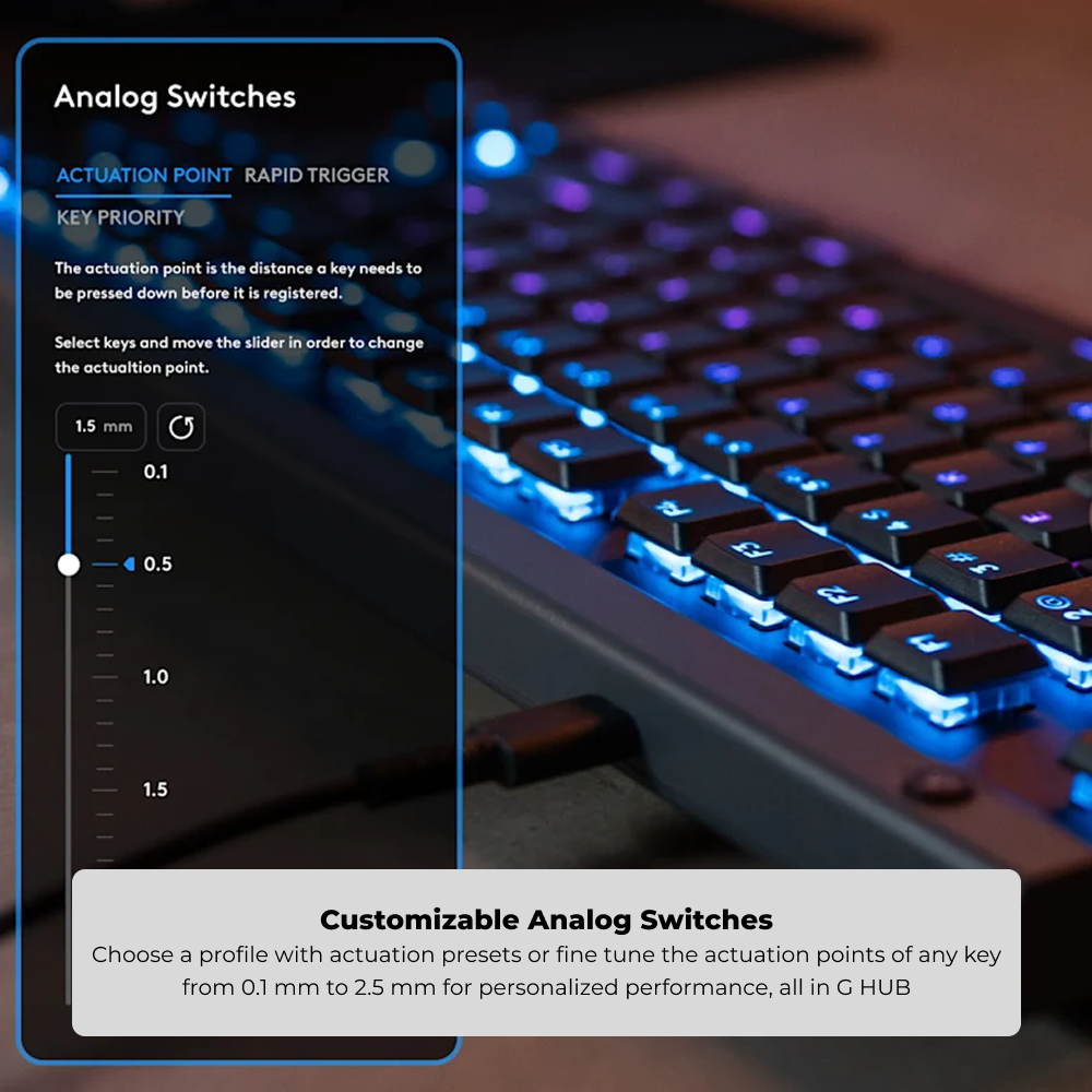 Logitech G G515 RAPID TKL Wired Low Profile Analog Gaming Keyboard