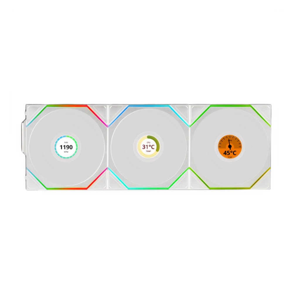 Lian Li UNI FAN TL Wireless LCD 120 Fan Case With Controller (3 Packs)