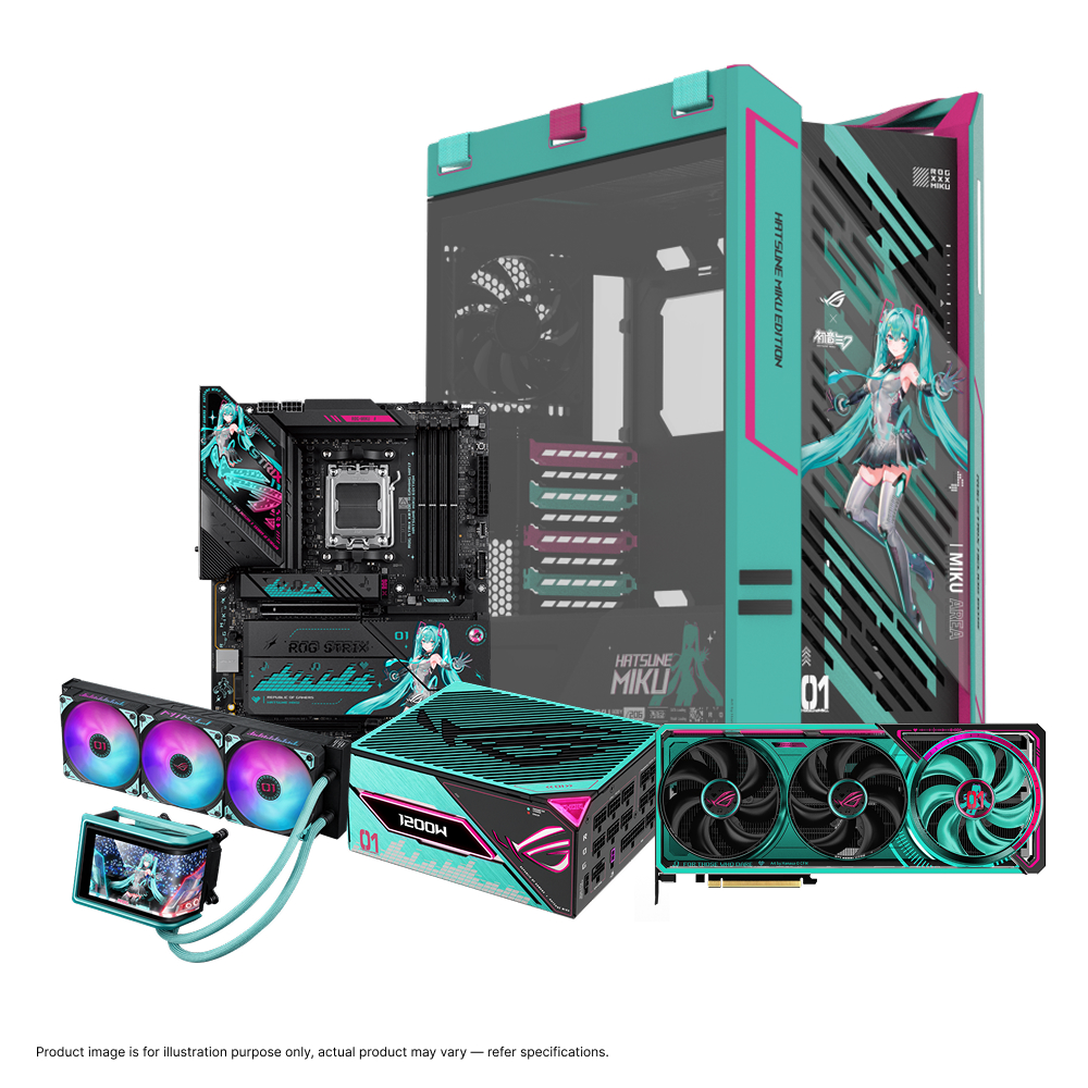ASUS ROG x Hatsune Miku Edition Gaming Desktop PC Build Package (Powered by ASUS)