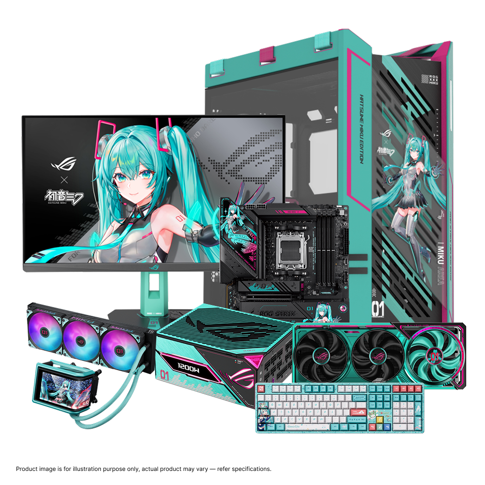 ASUS ROG x Hatsune Miku Edition Gaming Desktop PC Build Package (Powered by ASUS)