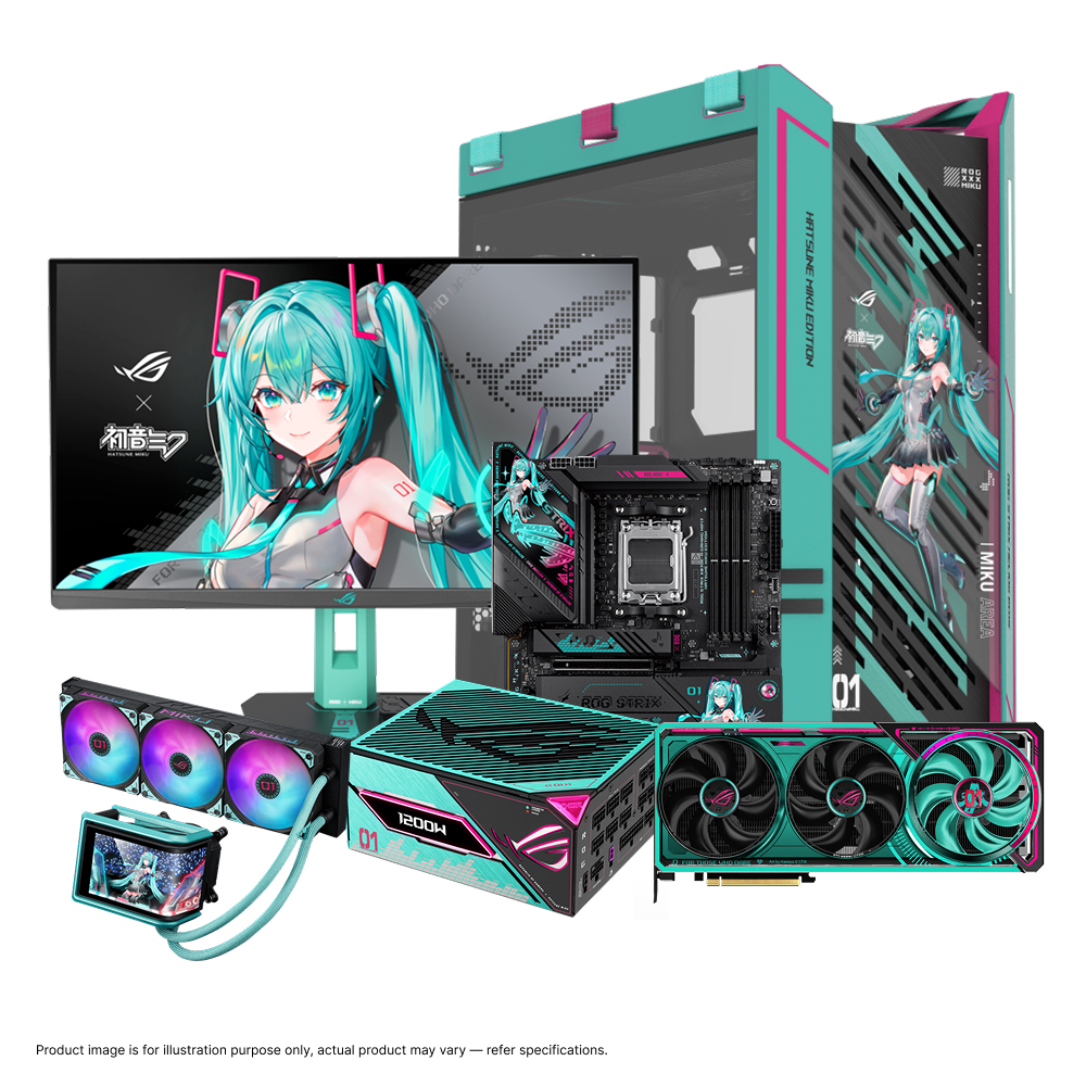 ASUS ROG x Hatsune Miku Edition Gaming Desktop PC Build Package (Powered by ASUS)