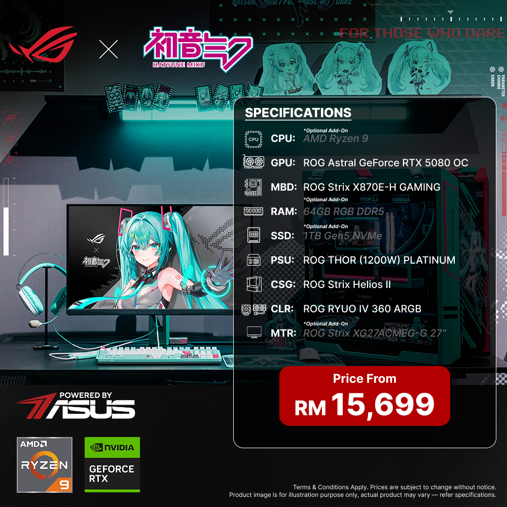 ASUS ROG x Hatsune Miku Edition - PC Build Package (Powered by ASUS)