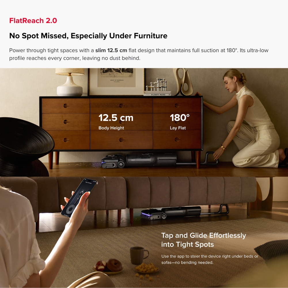 Roborock F25 Ultra Wet and Dry Vacuum | 0% Hair Tangle | 86°C Hot Water | 105°C Steam