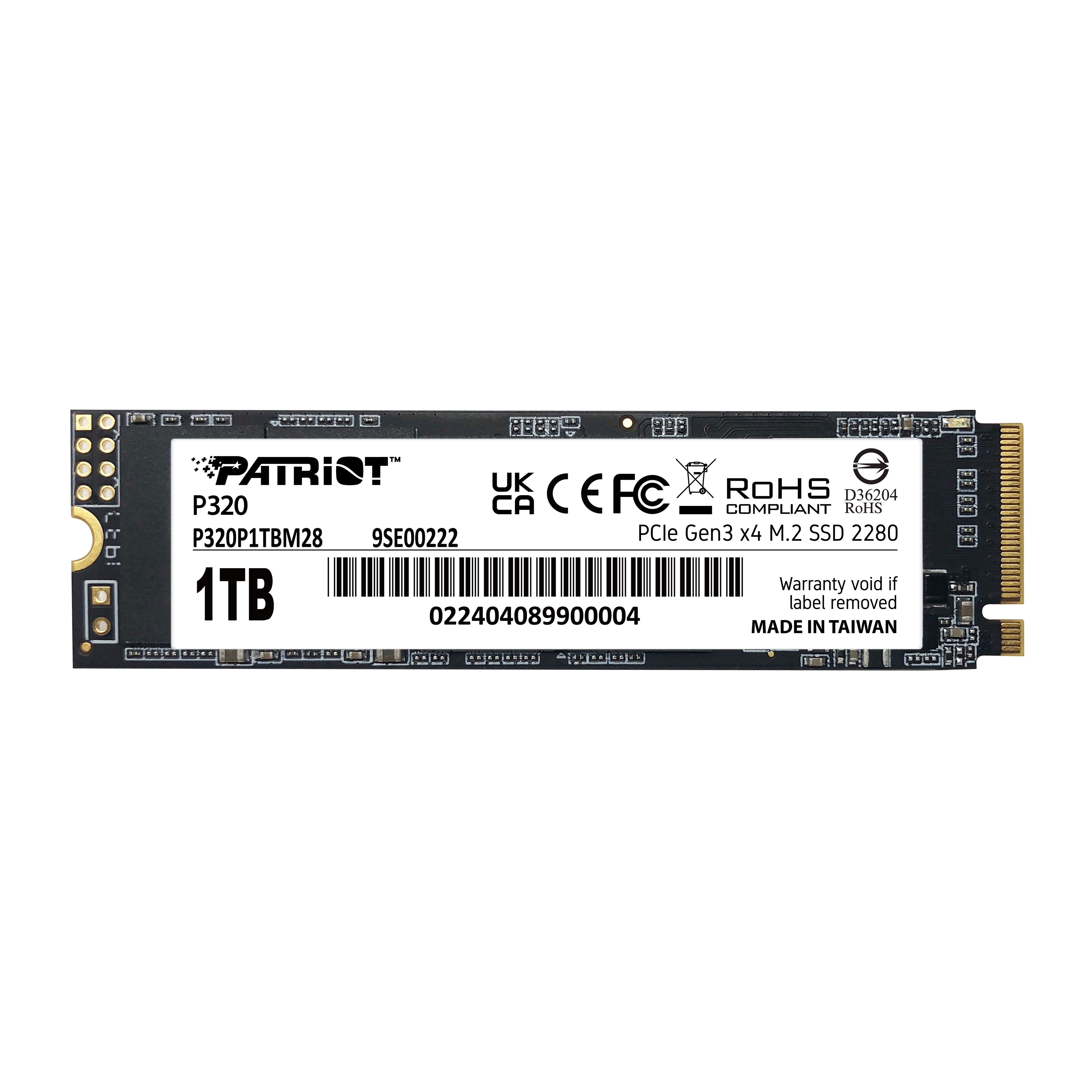 PATRIOT P320 M.2 2280 PCIe NVMe Gen3 SSD