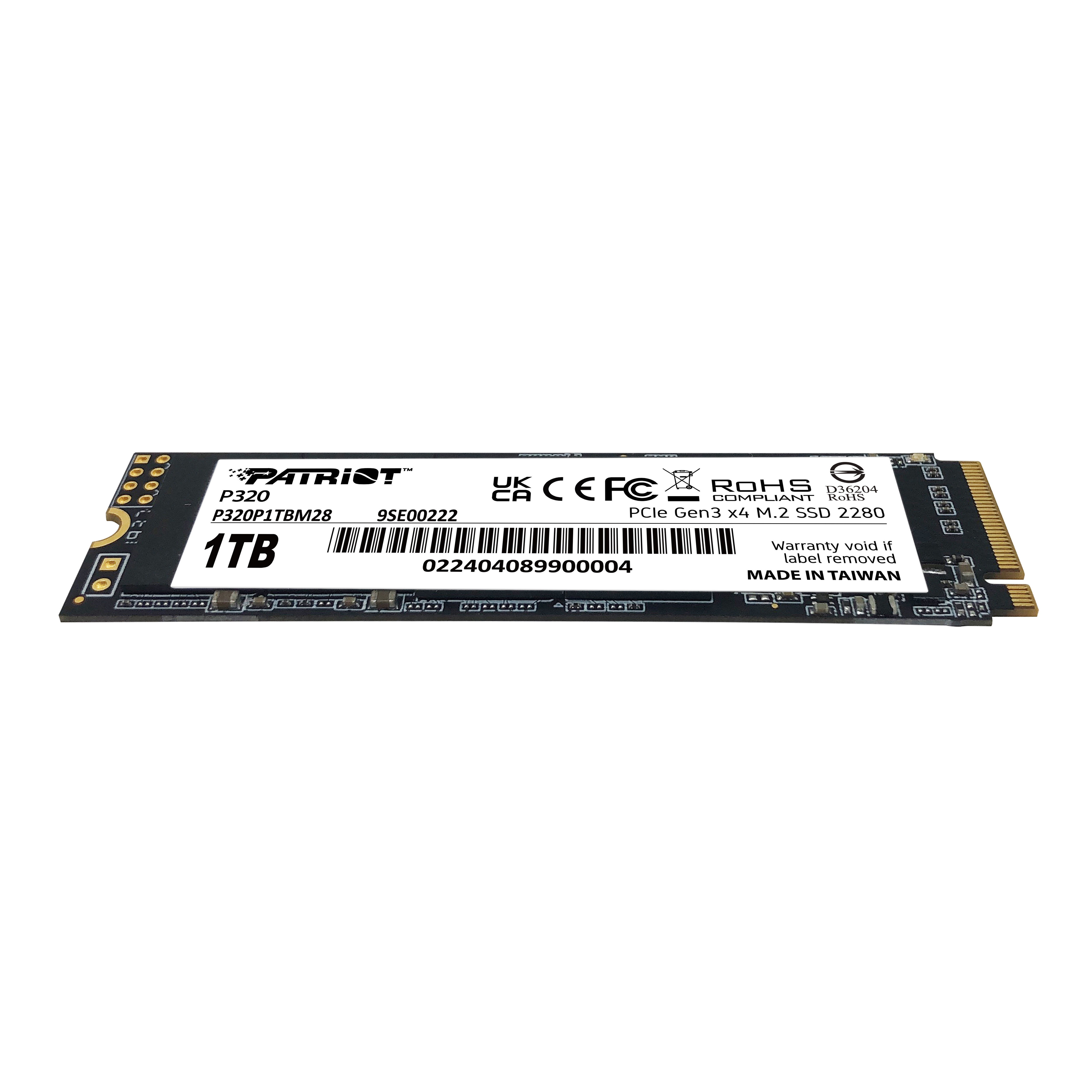 PATRIOT P320 M.2 2280 PCIe NVMe Gen3 SSD