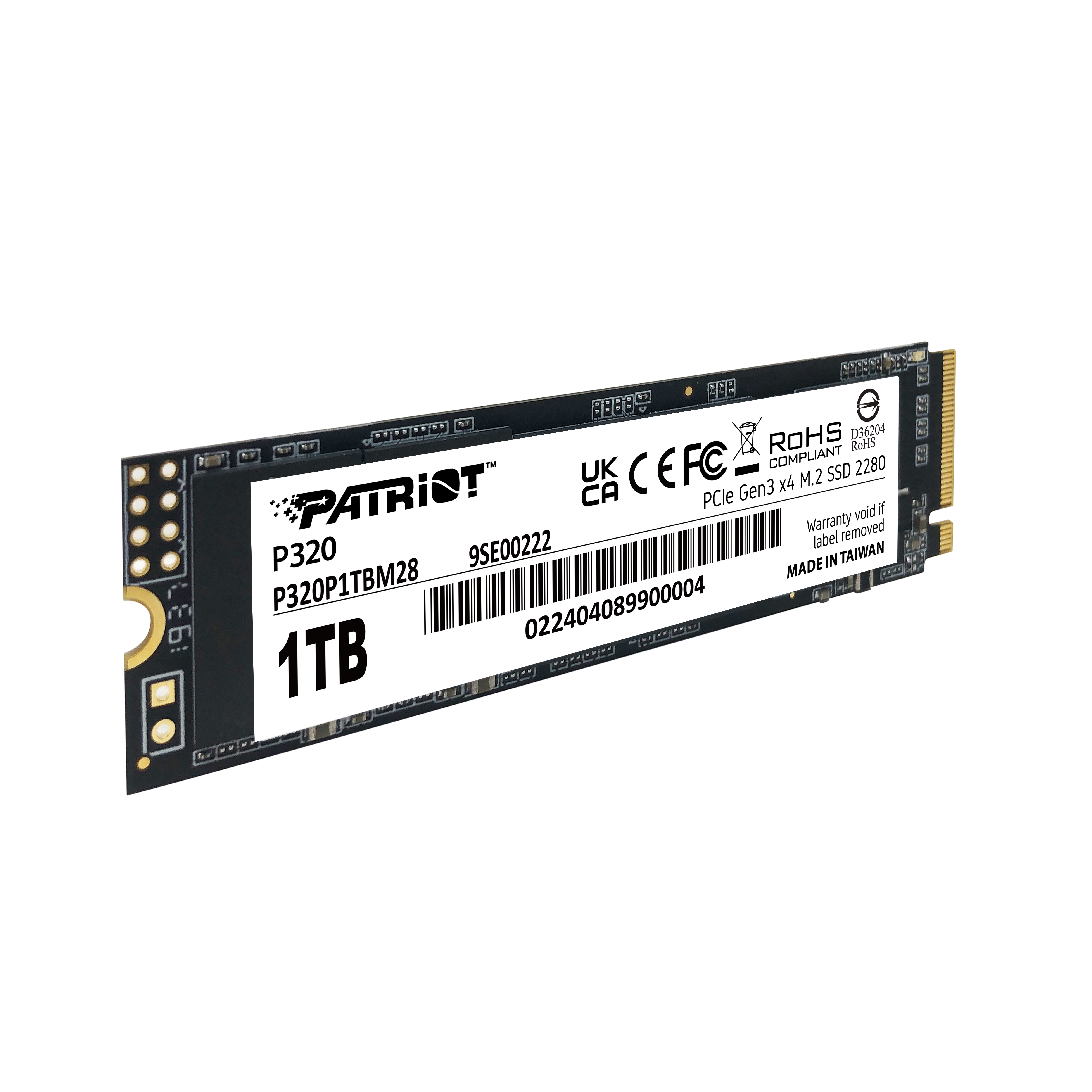 PATRIOT P320 M.2 2280 PCIe NVMe Gen3 SSD