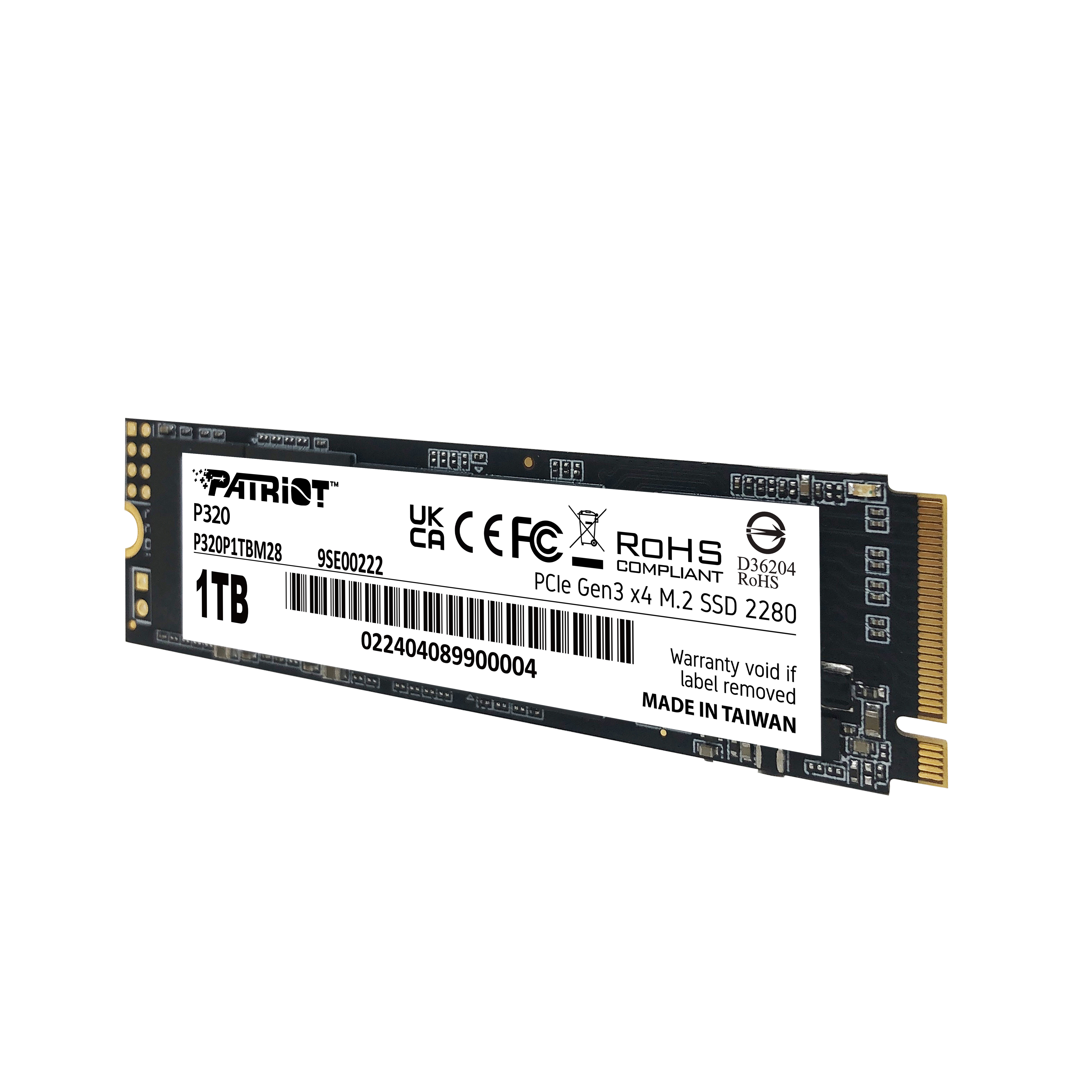 PATRIOT P320 M.2 2280 PCIe NVMe Gen3 SSD