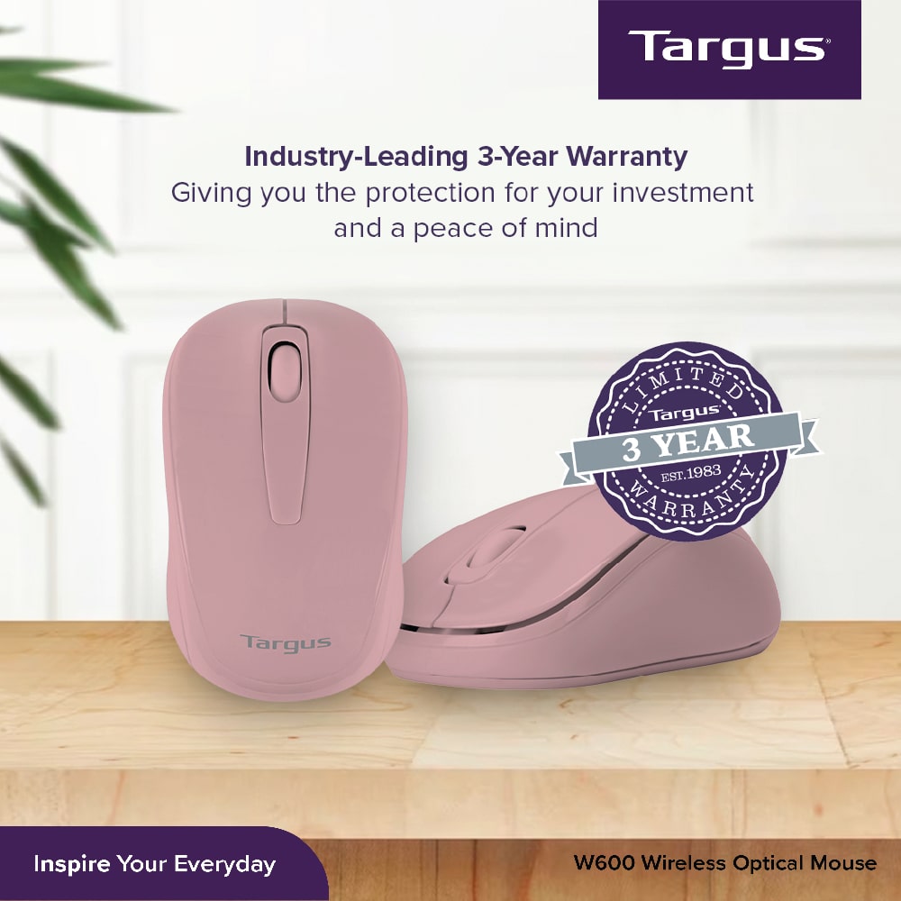 Targus W600 Wireless Optical Mouse | Compatible With Windows® And Mac® | 1,600DPI Optical Sensor