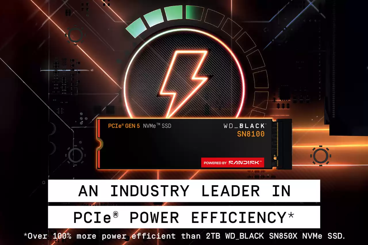 WD BLACK SN8100 PCIe NVMe Gen5 M.2 2280 SSD