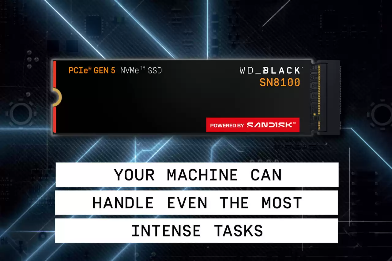 WD BLACK SN8100 PCIe NVMe Gen5 M.2 2280 SSD