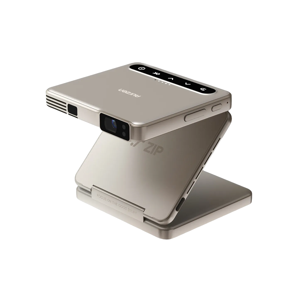 Aurzen ZIP Tri-Fold Portable Mini Projector