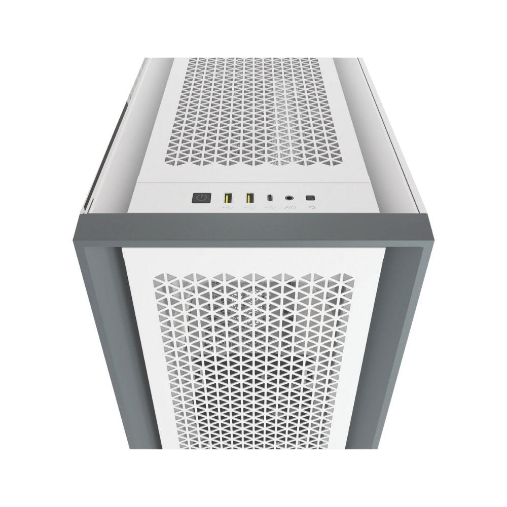 Corsair 5000D AirFlow EATX Casing | WHITE | 2*12CM | Front Type-C | Vertical GPU Mount Ready