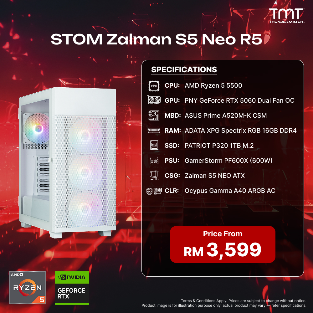 STOM Zalman S5 Neo R5 - PC Build Package
