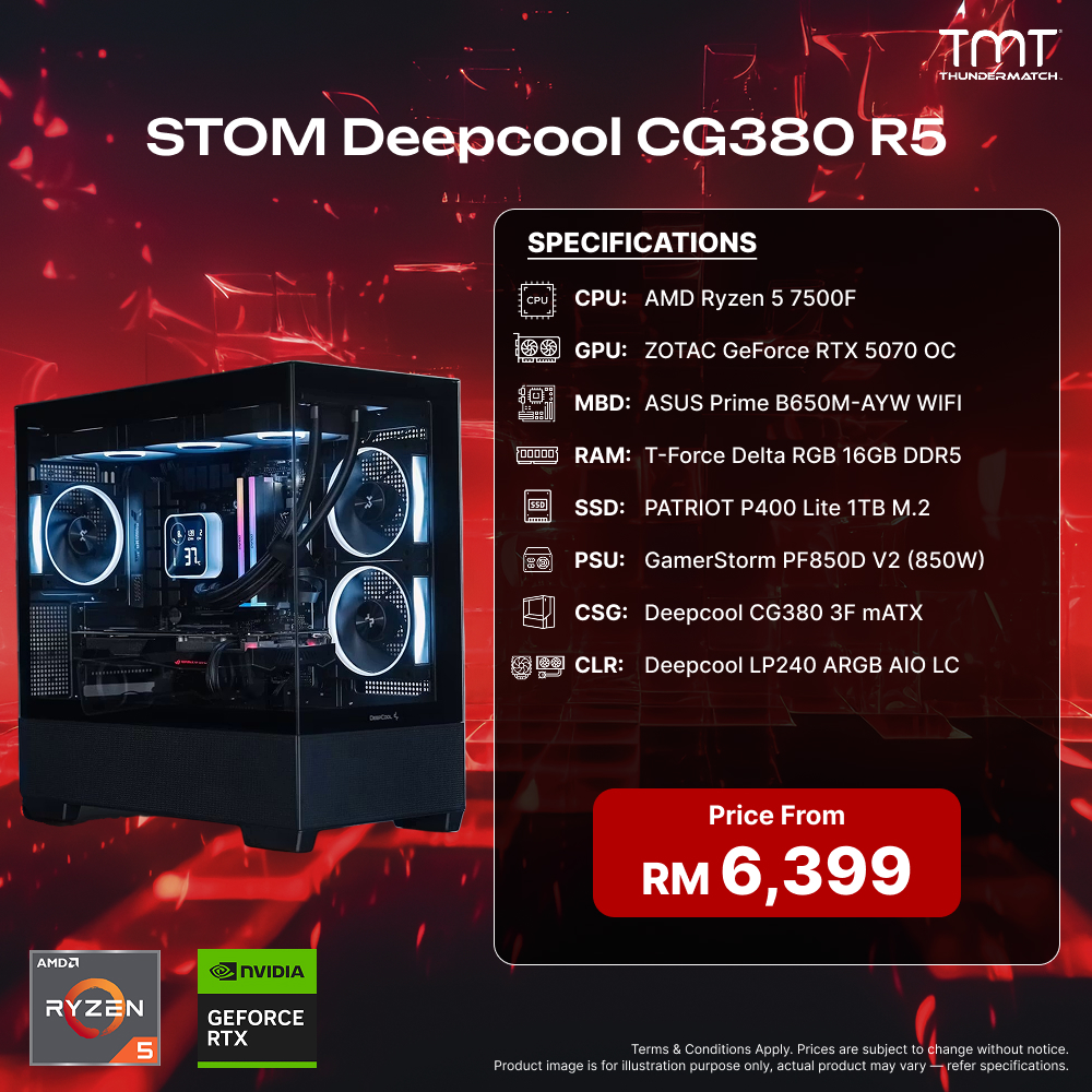 STOM Deepcool CG380 R5 - PC Build Package