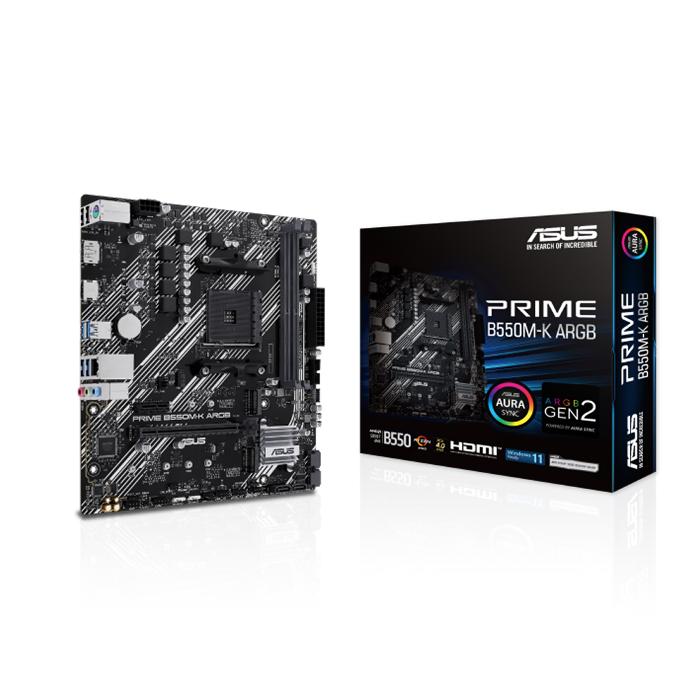 ASUS Prime B550M-K ARGB mATX Motherboard