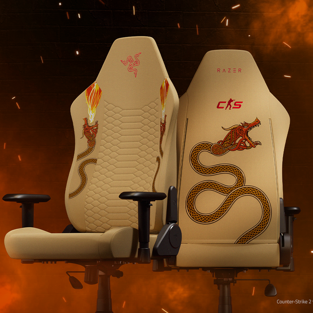 Razer Iskur V2 X Essential Gaming Chair with Built-in Lumbar Support - Counter-Strike 2 Edition