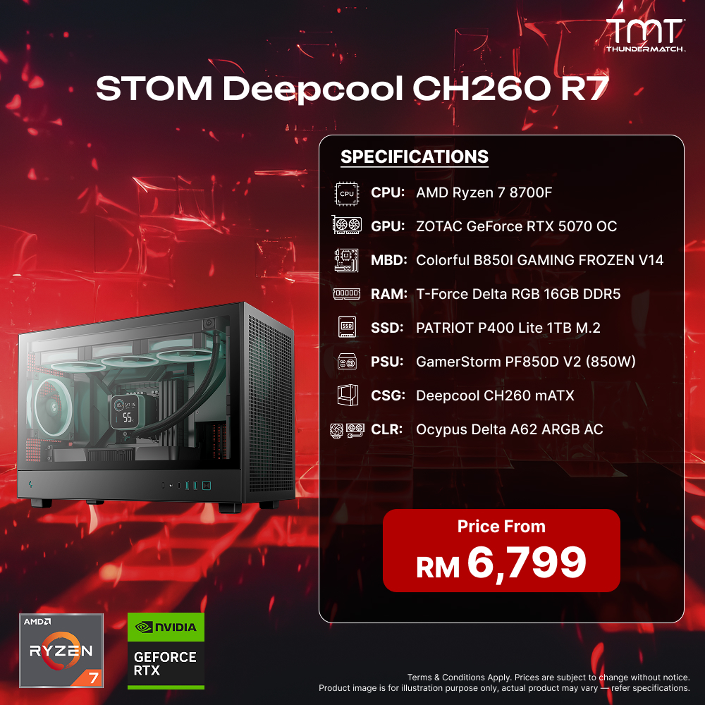 STOM Deepcool CH260 R7 - PC Build Package