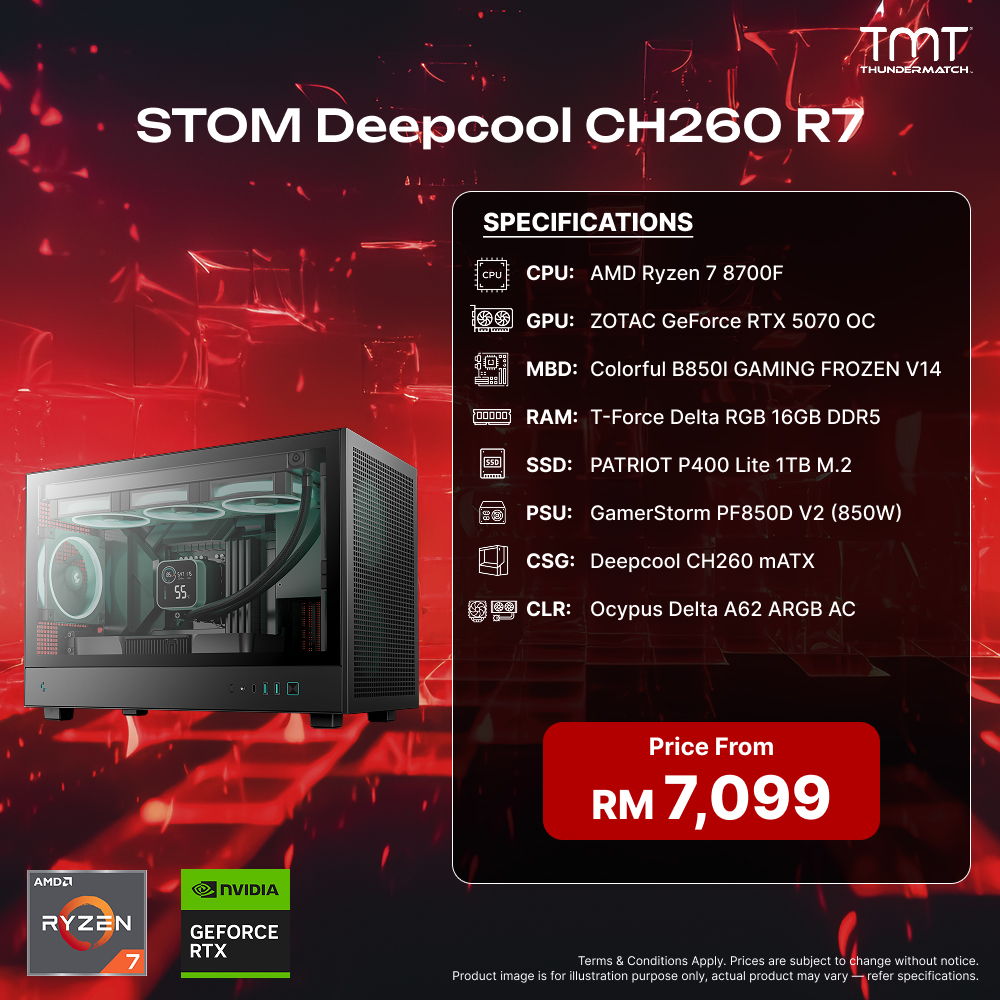 STOM Deepcool CH260 R7 - PC Build Package