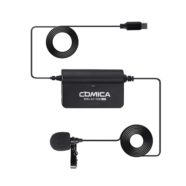 Comica CVM-SIG.LAV V05 Multi-Functional Single Lavalier Microphone [USB-C/For Devices with USB-C Interface]