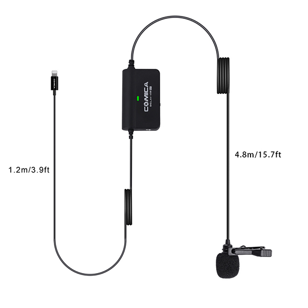 Comica CVM-SIG.LAV V05 Multi-Functional Single Lavalier Microphone [MI/For iPhone with Lightning Interface, MFI Certified]