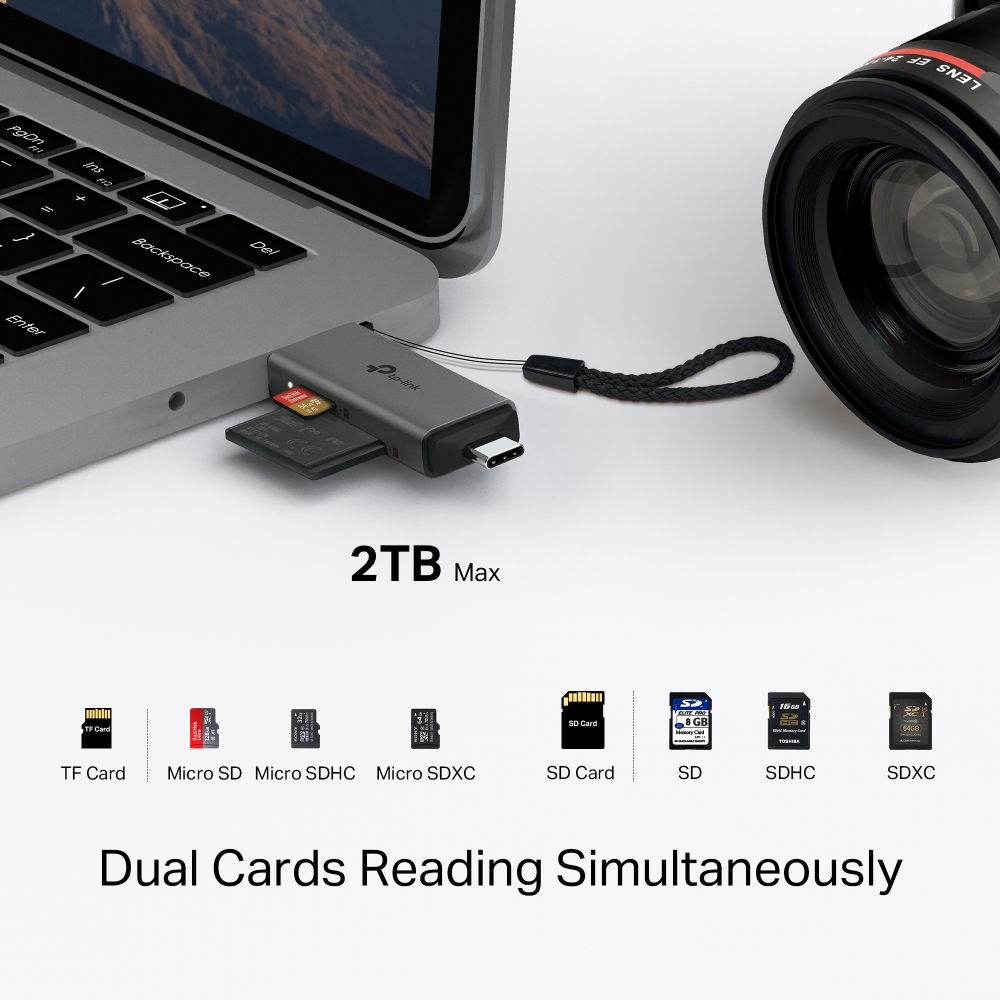 TP-Link UA430D Card Reader | USB 3.0 Type-A to SD & microSD 3.0