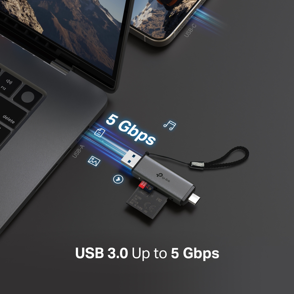 TP-Link UA430D Card Reader | USB 3.0 Type-A to SD & microSD 3.0