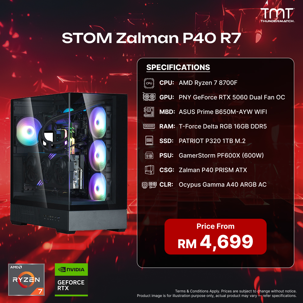 STOM Zalman P40 R7 - PC Build Package