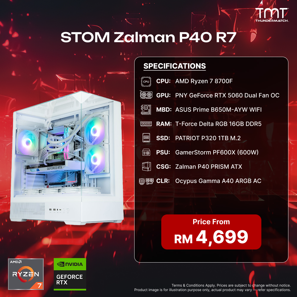 STOM Zalman P40 R7 - PC Build Package