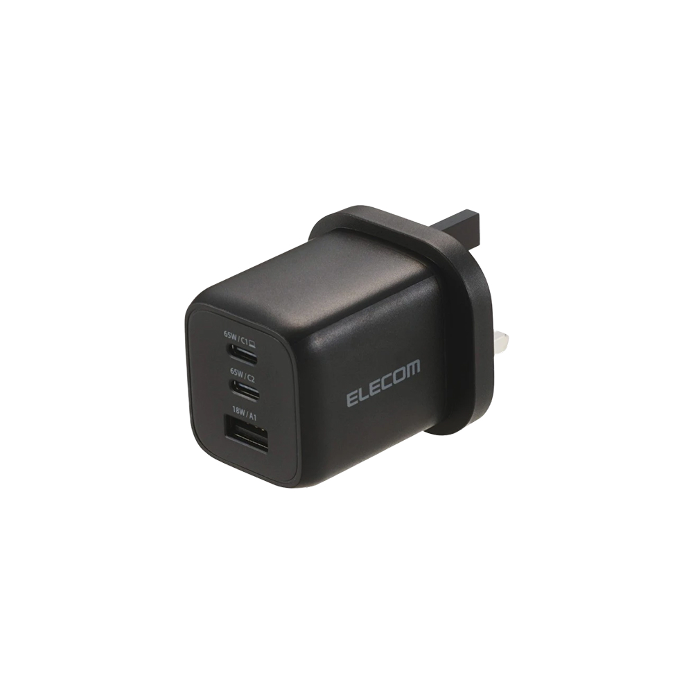 Elecom 65W 3-Ports GaN Charger