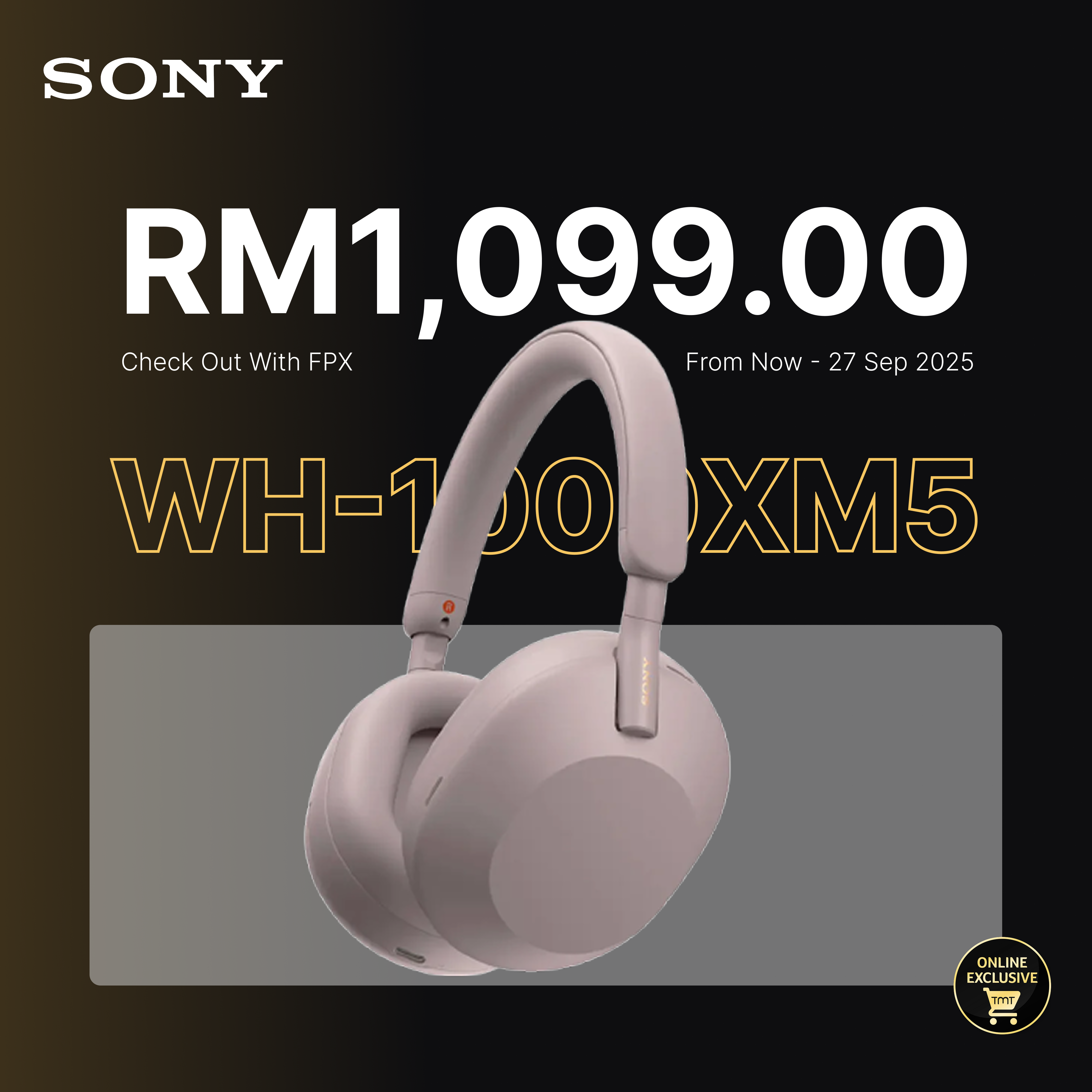 Sony WH-1000XM5 Wireless Noise Cancelling Headphones