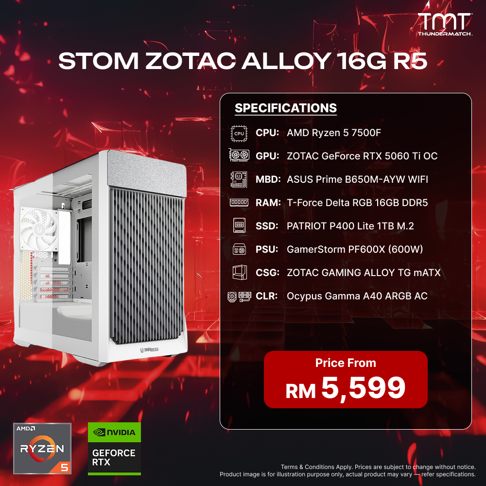 STOM ZOTAC ALLOY 16G R5 - PC Build Package