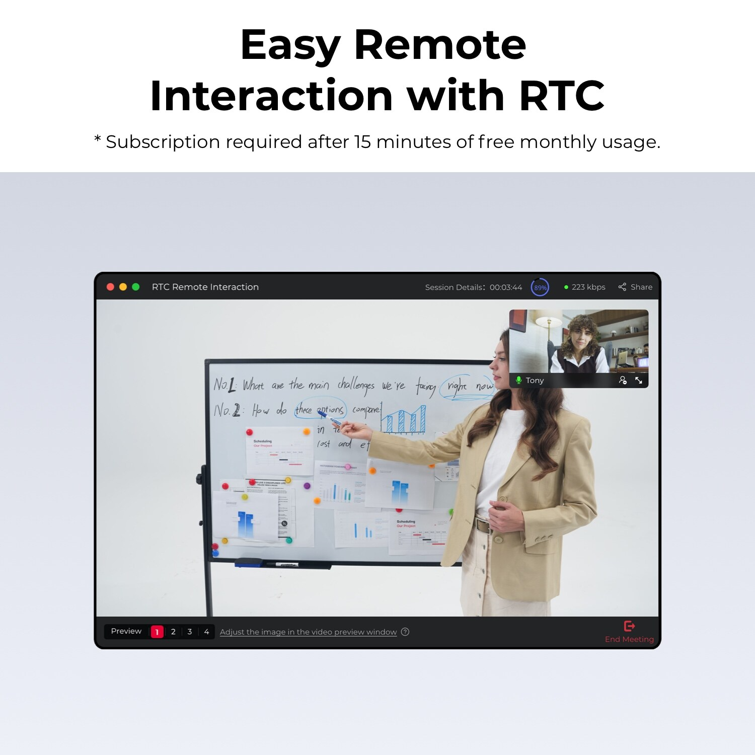 Obsbot Tiny 3 4K USB AI PTZ Tracking Camera