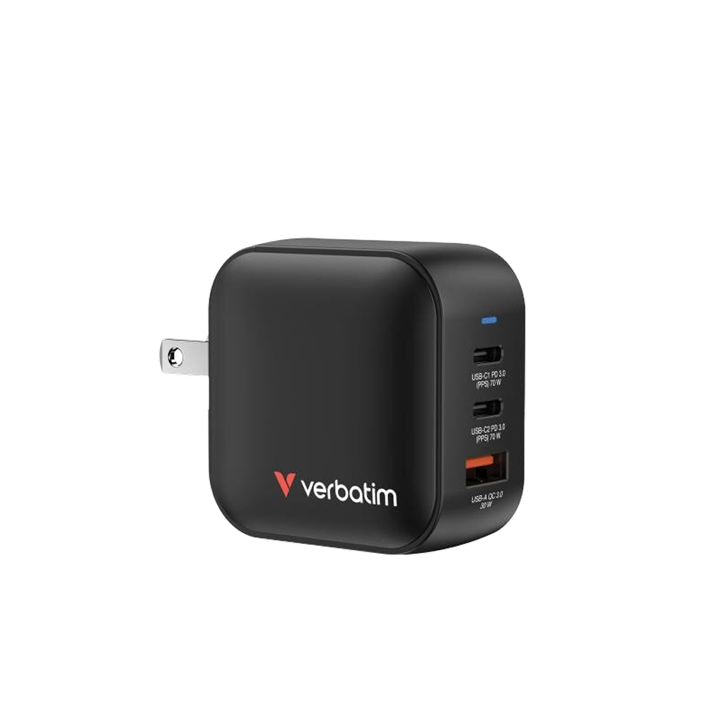Verbatim Universal Mini GaN 70W 3 Port Charger