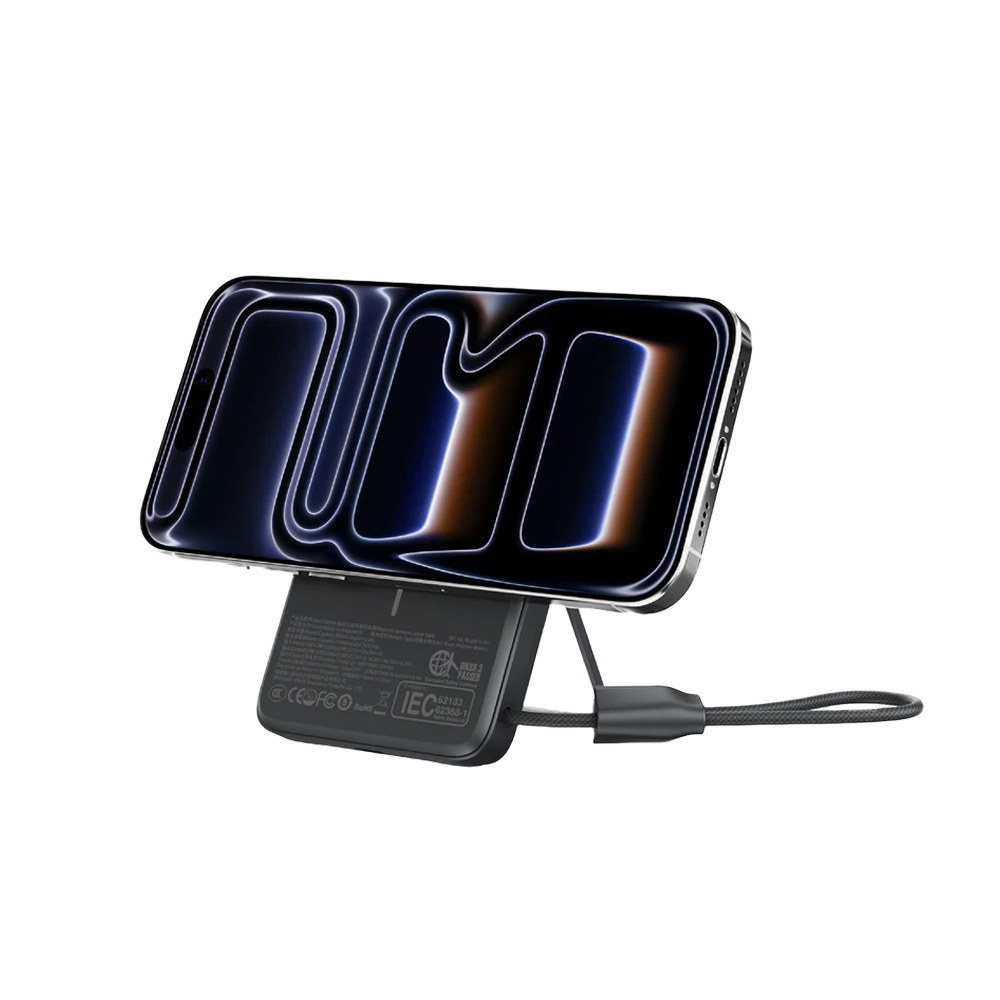 Mazer MagLink19 CCC Magnetic Wireless Power Bank with Built-in Cable